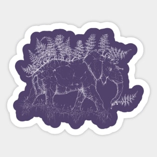 The Elephern, by Sam Deacon Art (white) Sticker